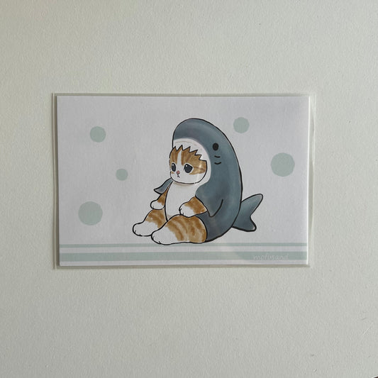 Carte postale Mofusand  - Petit requin