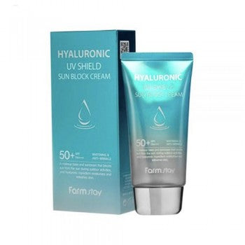 Hyaluronic UV Shield Sun Block Cream SPF 50+ - crème protectrice Farmstay à l'acide hyaluronique