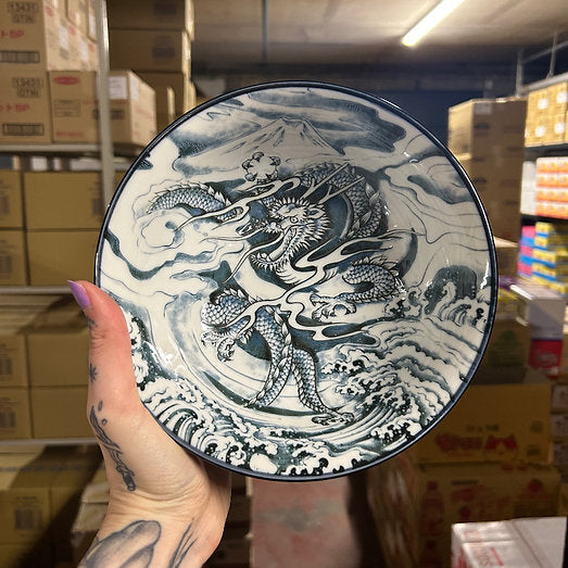 Grand bol à ramen dragon / noir