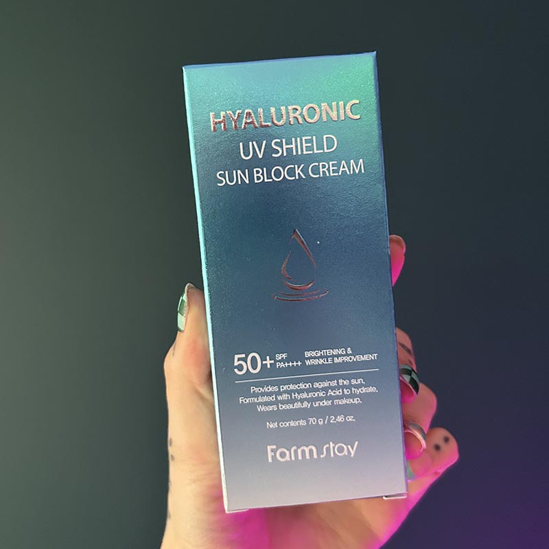 Hyaluronic UV Shield Sun Block Cream SPF 50+ - crème protectrice Farmstay à l'acide hyaluronique