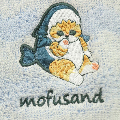 Mini serviette mofusand en coton - Mini shark Nyan