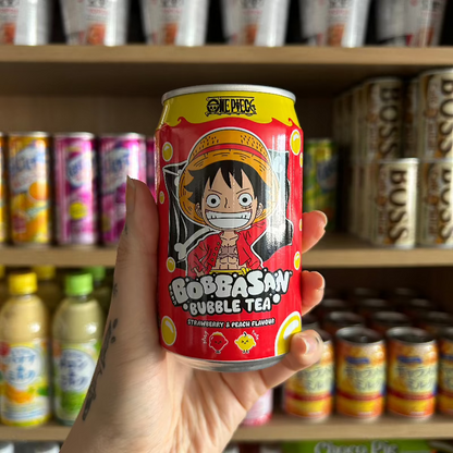 Boisson Bobbasan Bubble tea One Piece - Fraise et pêche