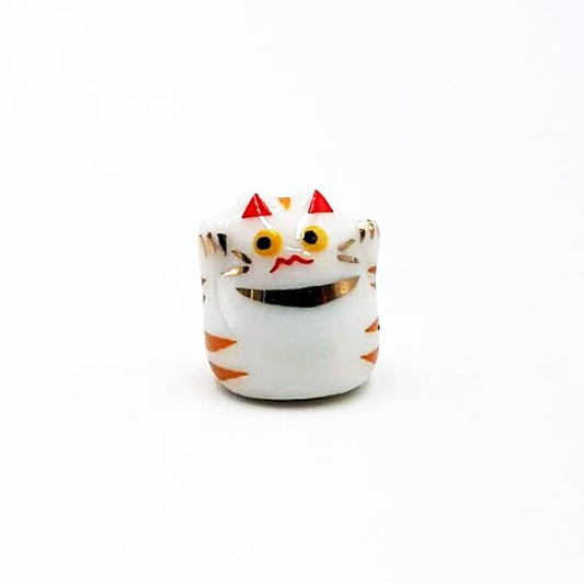 Mini Maneki neko Classique - Motif tigre pour la chance